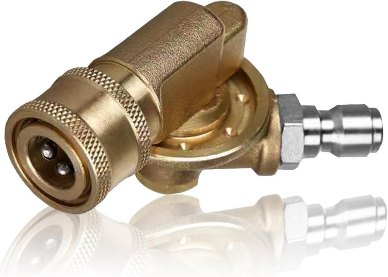 Lucstar Radiator Cleaning Wand Accessories,Quick Connect Pivoting Coupler, 240 Degree with 7 Angles for Pressure Washer Nozzle Tips,Pressure Washer Gutter Attachment - Image 1